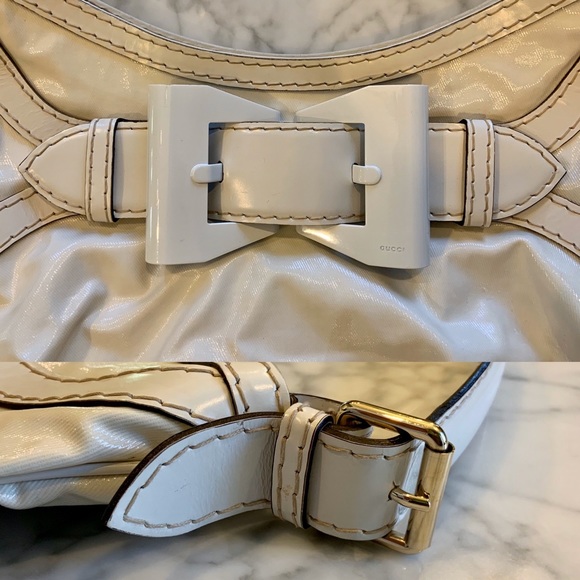 Authentic Gucci Dialux Coated Canvas Hobo Bag - Picture 4 of 8